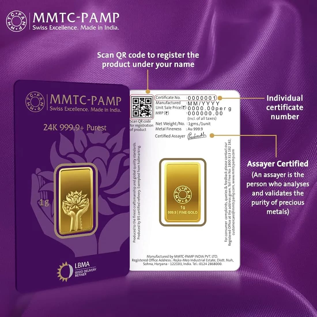 MMTC-PAMP 1g 24K Gold Coin — Chance to Win for Just ₹199